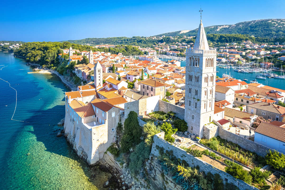 Aerial View Of Rab Island, Croatia